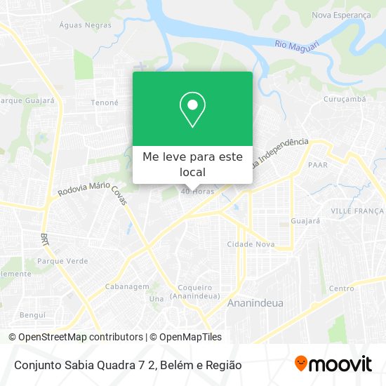 Conjunto Sabia Quadra 7 2 mapa
