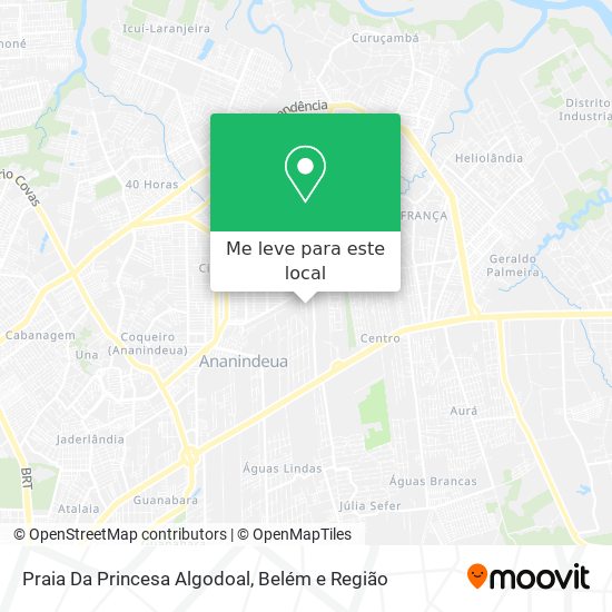 Praia Da Princesa Algodoal mapa