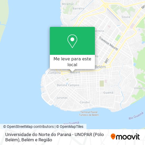 Universidade do Norte do Paraná - UNOPAR (Pólo Belém) mapa