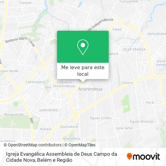 Igreja Evangélica Assembleia de Deus Campo da Cidade Nova mapa