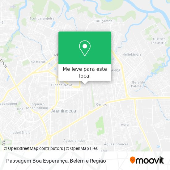 Passagem Boa Esperança mapa