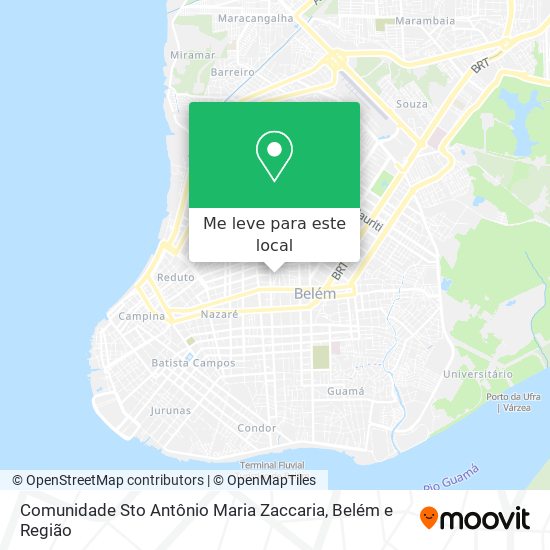 Comunidade Sto Antônio Maria Zaccaria mapa