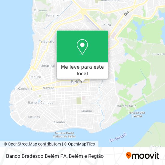 Banco Bradesco Belém PA mapa