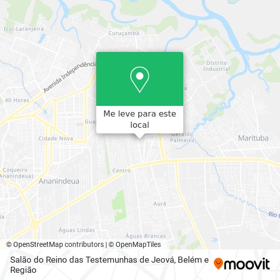 Salão do Reino das Testemunhas de Jeová mapa