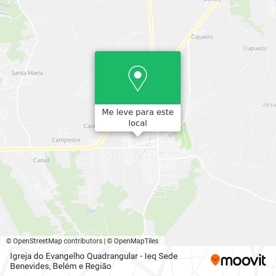 Igreja do Evangelho Quadrangular - Ieq Sede Benevides mapa