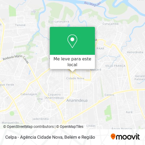 Celpa - Agência Cidade Nova mapa
