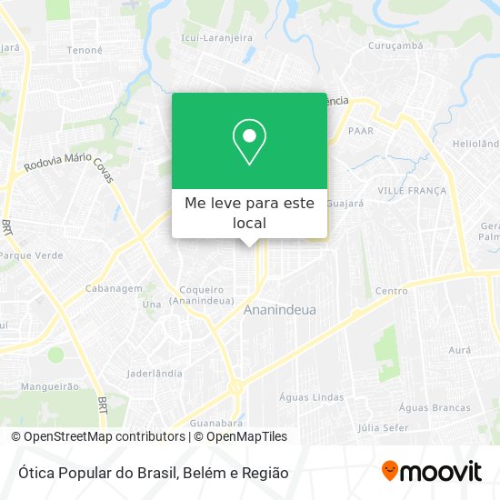 Ótica Popular do Brasil mapa