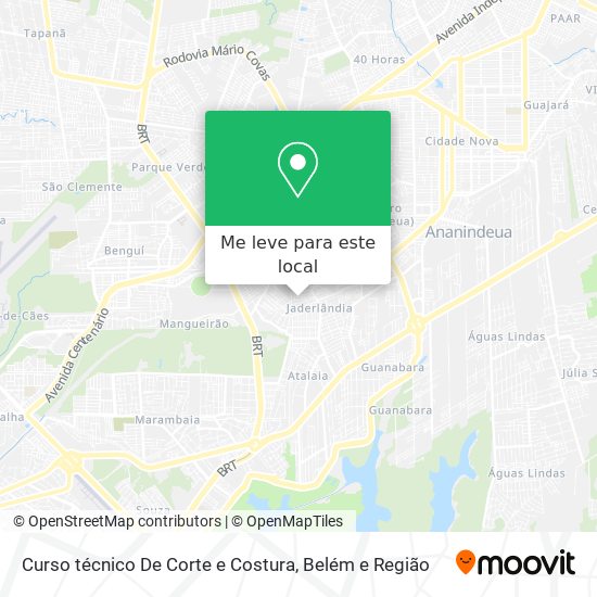 Curso técnico De Corte e Costura mapa