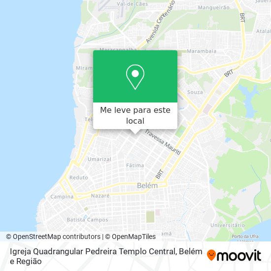Igreja Quadrangular Pedreira Templo Central mapa