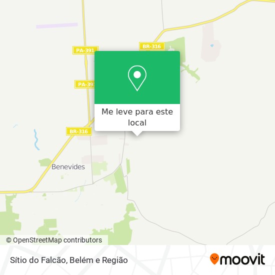 Sítio do Falcão mapa