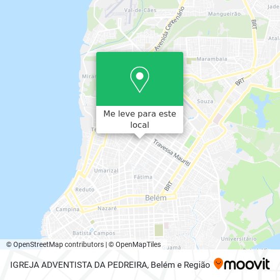 IGREJA ADVENTISTA DA PEDREIRA mapa