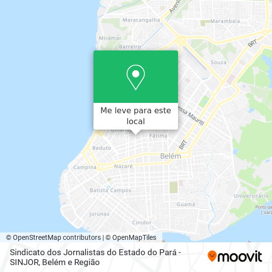 Sindicato dos Jornalistas do Estado do Pará - SINJOR mapa