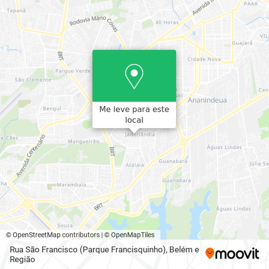 Rua São Francisco (Parque Francisquinho) mapa