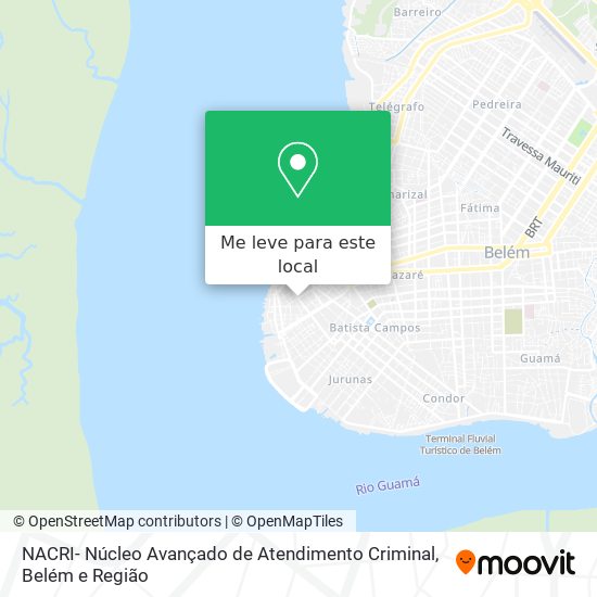 NACRI- Núcleo Avançado de Atendimento Criminal mapa