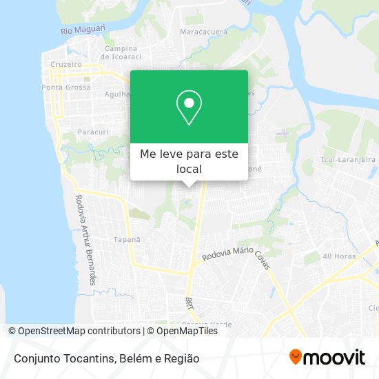 Conjunto Tocantins mapa