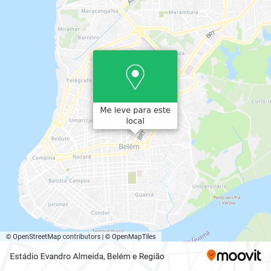 Estádio Evandro Almeida mapa