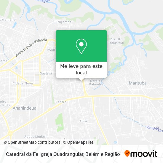 Catedral da Fe Igreja Quadrangular mapa