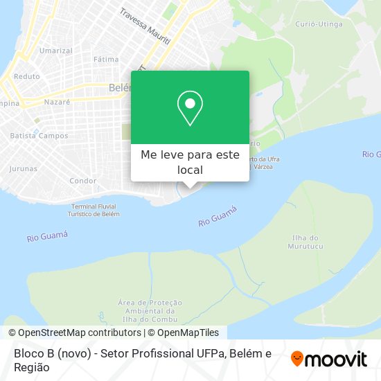 Bloco B (novo) - Setor Profissional UFPa mapa