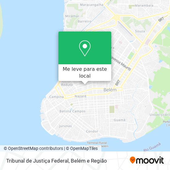 Tribunal de Justiça Federal mapa