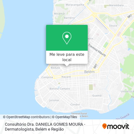 Consultório Dra. DANIELA GOMES MOURA - Dermatologista mapa