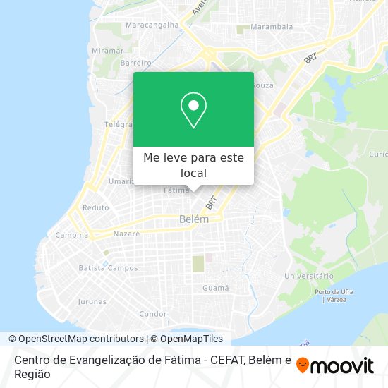 Centro de Evangelização de Fátima - CEFAT mapa