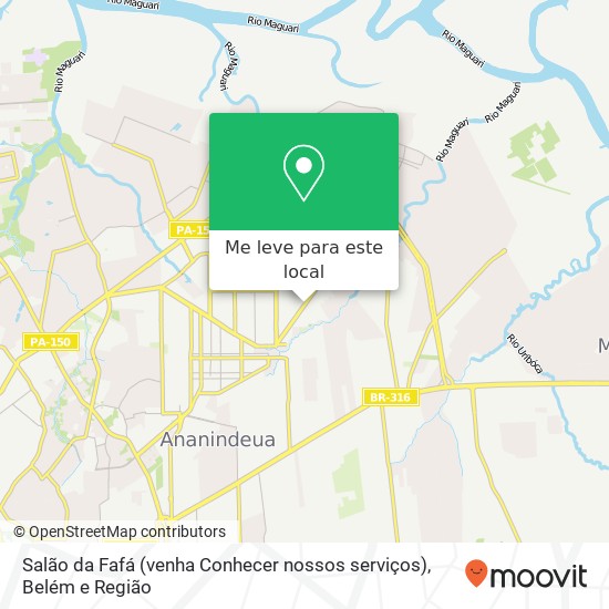 Salão da Fafá (venha Conhecer nossos serviços) mapa