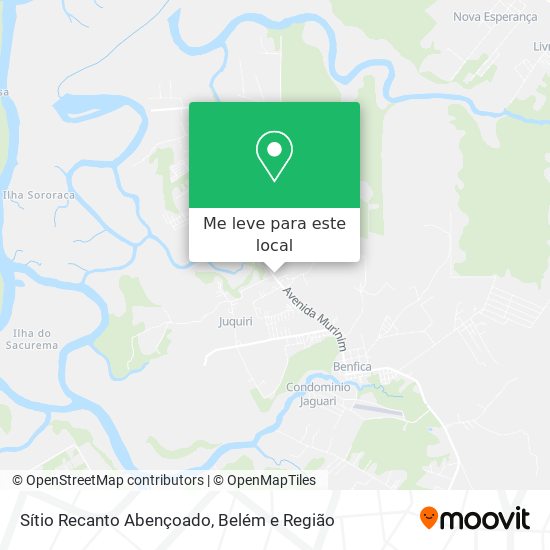 Sítio Recanto Abençoado mapa