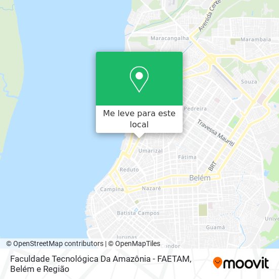 Faculdade Tecnológica Da Amazônia - FAETAM mapa