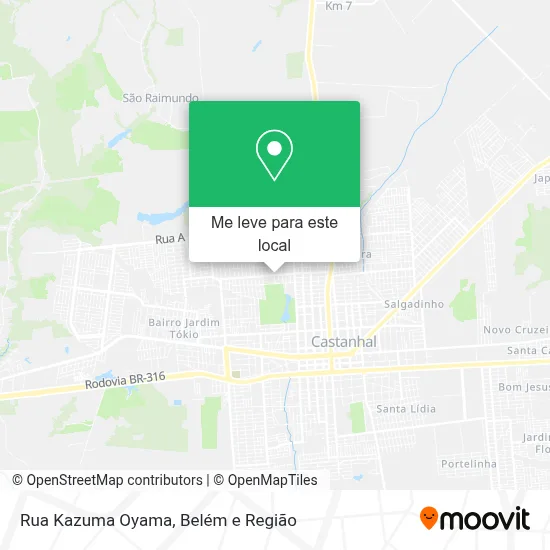 Rua Kazuma Oyama mapa