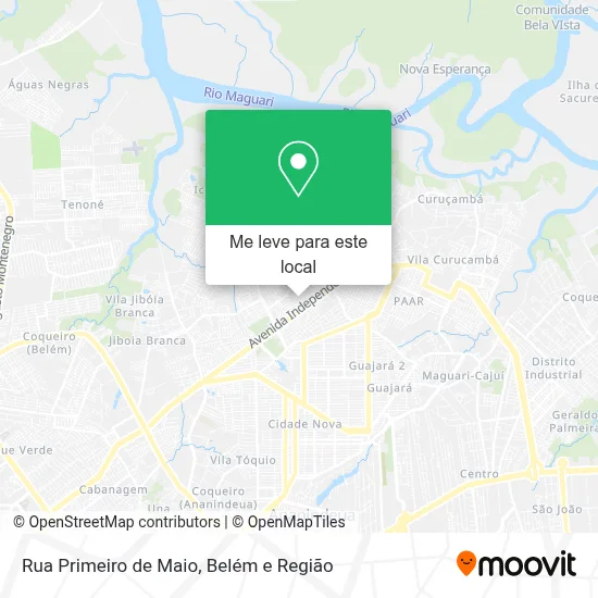 Rua Primeiro de Maio mapa