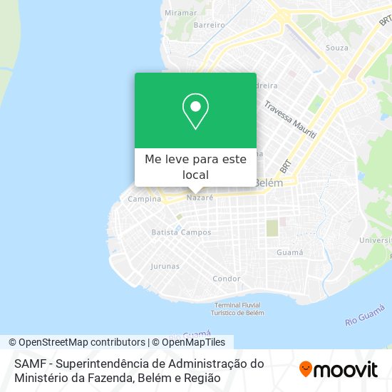 SAMF - Superintendência de Administração do Ministério da Fazenda mapa