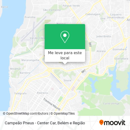 Campeão Pneus - Center Car mapa