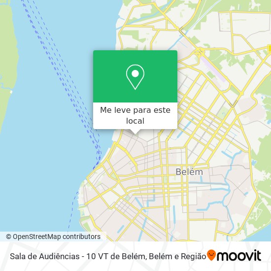 Sala de Audiências - 10 VT de Belém mapa