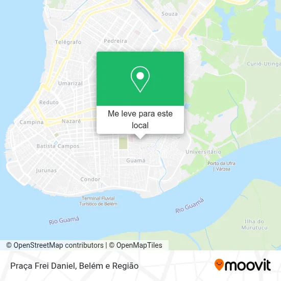 Praça Frei Daniel mapa