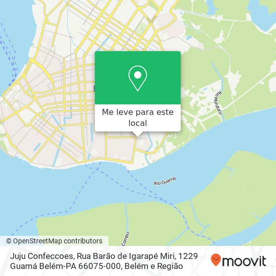 Juju Confeccoes, Rua Barão de Igarapé Miri, 1229 Guamá Belém-PA 66075-000 mapa