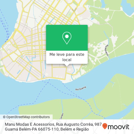 Manu Modas E Acessorios, Rua Augusto Corrêa, 987 Guamá Belém-PA 66075-110 mapa