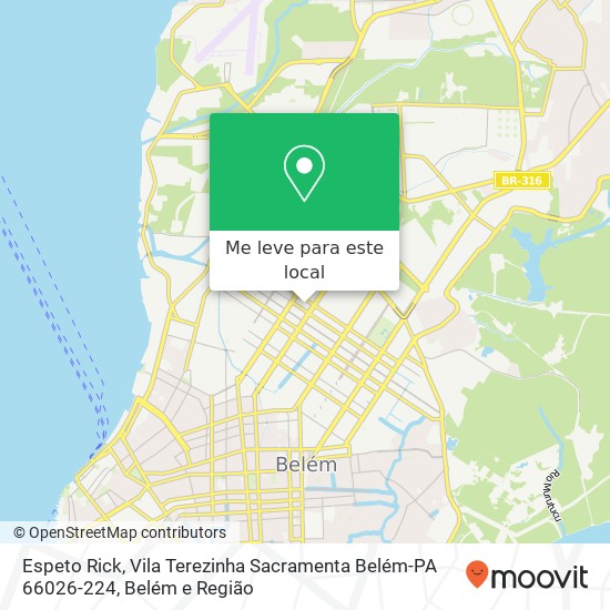 Espeto Rick, Vila Terezinha Sacramenta Belém-PA 66026-224 mapa