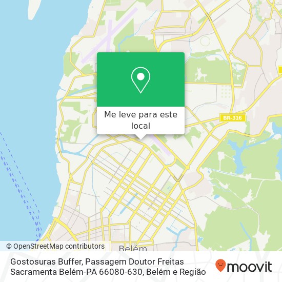 Gostosuras Buffer, Passagem Doutor Freitas Sacramenta Belém-PA 66080-630 mapa
