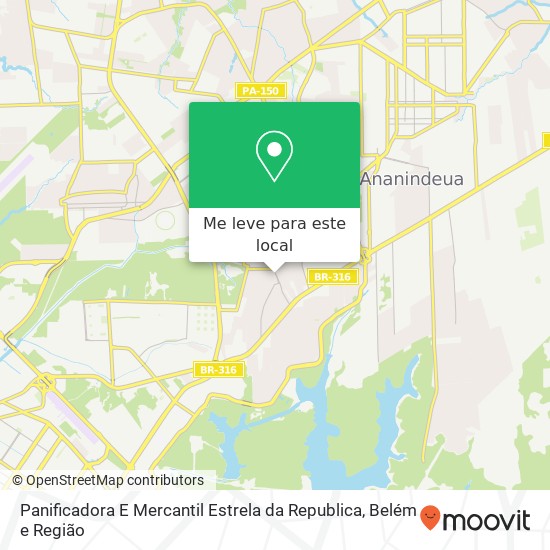 Panificadora E Mercantil Estrela da Republica, Rua São Benedito, 778 Ananindeua-PA 67013-120 mapa