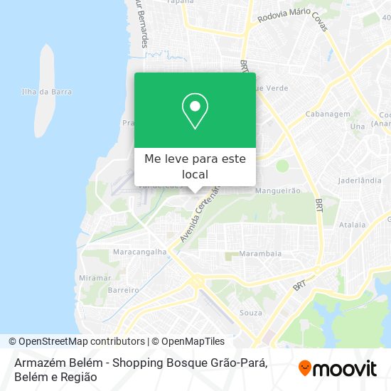 Armazém Belém - Shopping Bosque Grão-Pará mapa