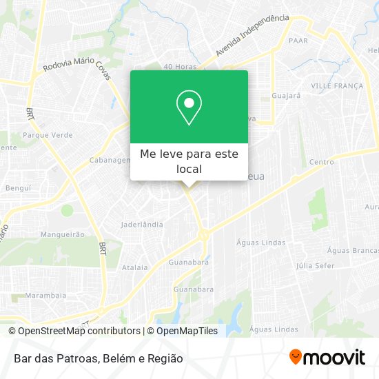 Bar das Patroas mapa