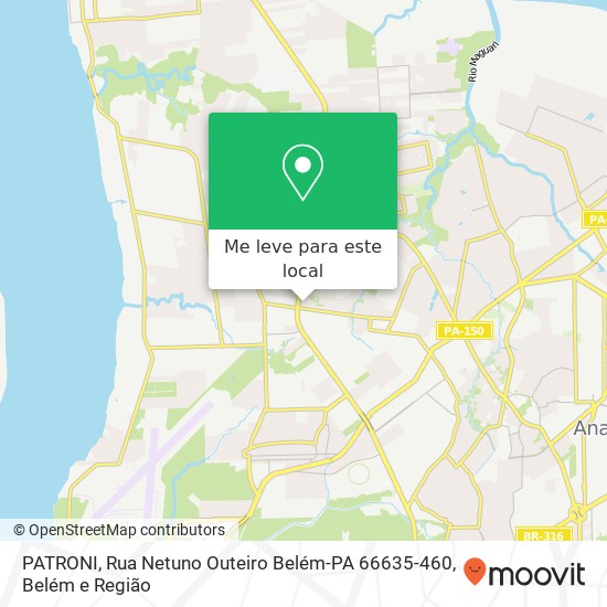 PATRONI, Rua Netuno Outeiro Belém-PA 66635-460 mapa