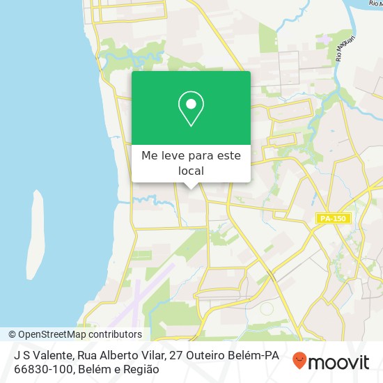 J S Valente, Rua Alberto Vilar, 27 Outeiro Belém-PA 66830-100 mapa