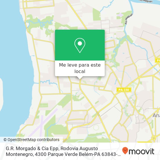G.R. Morgado & Cia Epp, Rodovia Augusto Montenegro, 4300 Parque Verde Belém-PA 63843-070 mapa