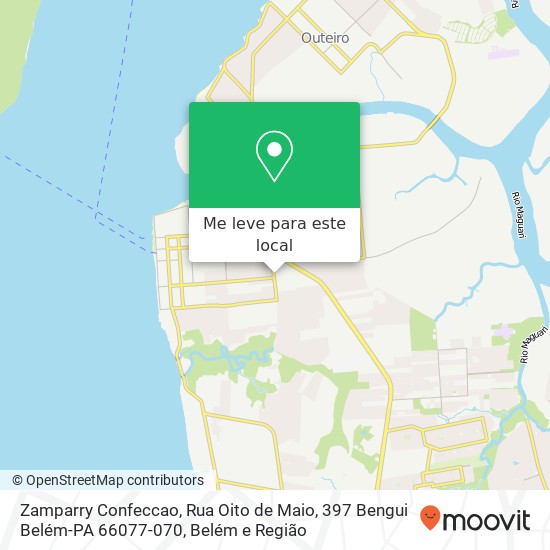 Zamparry Confeccao, Rua Oito de Maio, 397 Bengui Belém-PA 66077-070 mapa