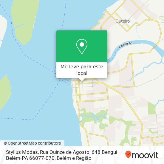 Styllus Modas, Rua Quinze de Agosto, 648 Bengui Belém-PA 66077-070 mapa