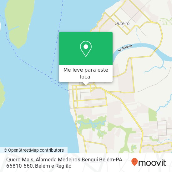 Quero Mais, Alameda Medeiros Bengui Belém-PA 66810-660 mapa