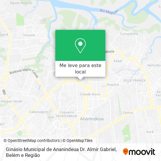 Ginásio Municipal de Ananindeua Dr. Almir Gabriel mapa