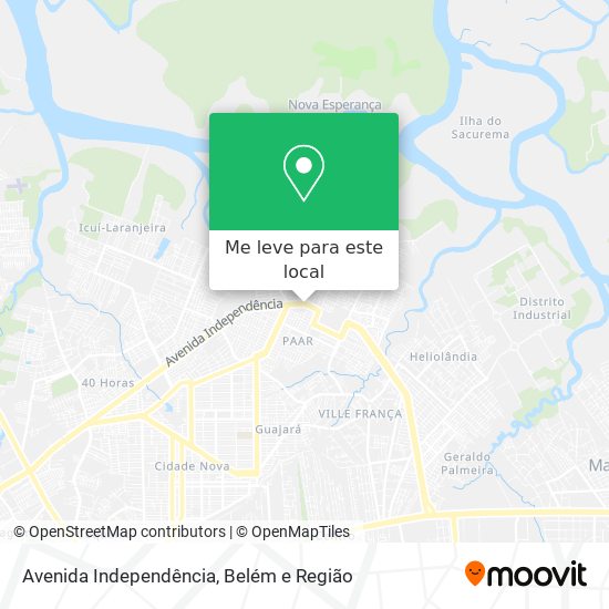 Avenida Independência mapa