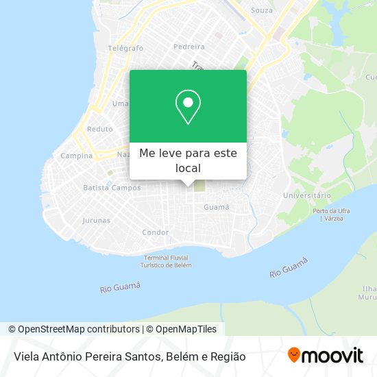 Viela Antônio Pereira Santos mapa